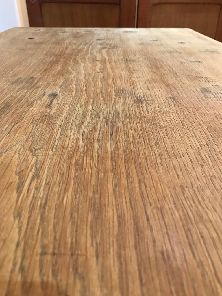 Firm table desk in raw solid oak vintage