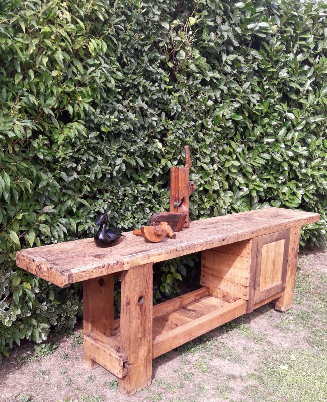 Workshop workbench L261xD50xH80,5cm old beech