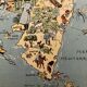Old illustrated map of Corsica 1932 - JP Pinchon