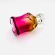 Vase - Sommerso - Josef Hospodka in fuchsia and amber yellow crystal