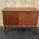 60s 70s teak sideboard Credenza cabinet Danish Modern Design Denmark 70s