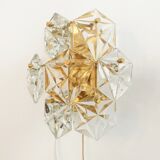 Pair of faceted crystal wall lights / sconces by Kinkeldey, Germany, 1970s
