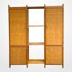 Bamboo cabinet woven and modular pine vintage 1960