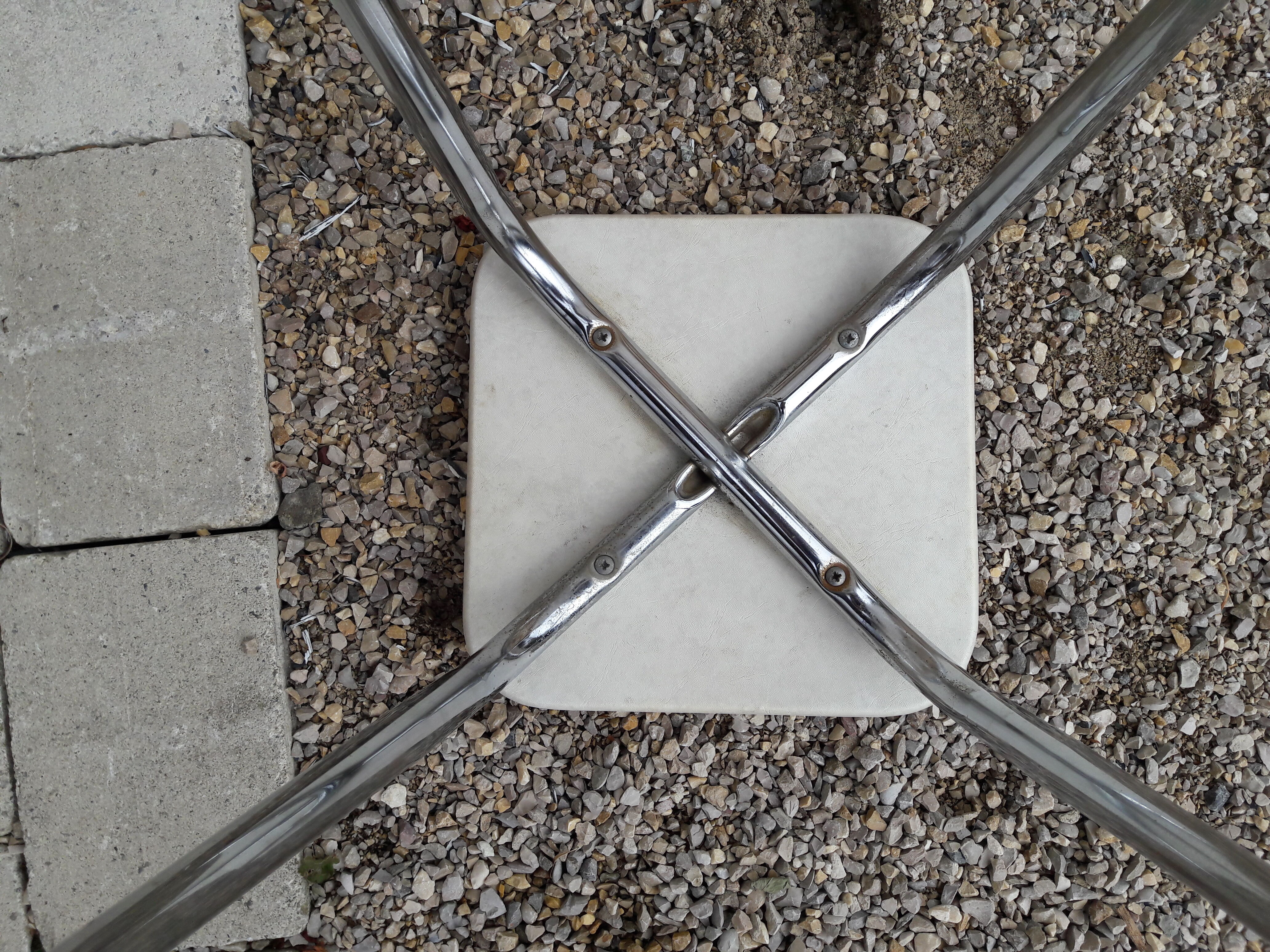 Vintage stool chrome legs