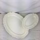 Old oval dishes, ivory color made in france Digoin Sarreguemines