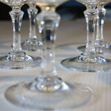 8 glasses with semi-crystal stems