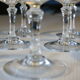 8 glasses with semi-crystal stems