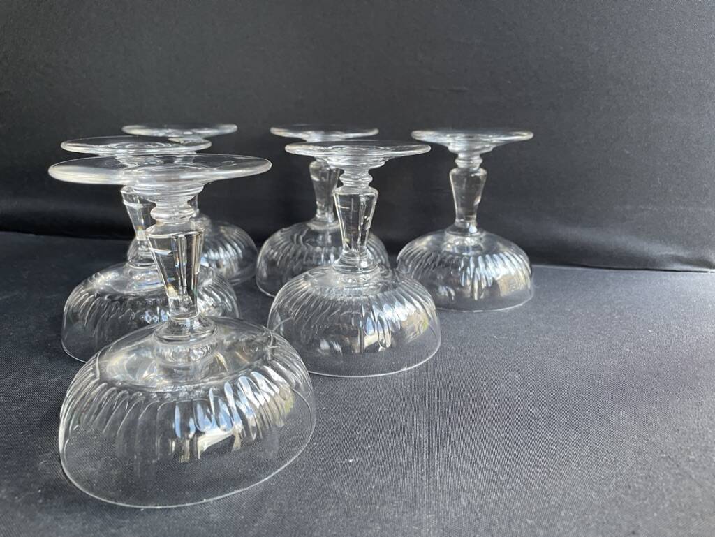 6 Baccarat champagne glasses – Art Nouveau