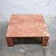 Vintage terracotta marble coffee table