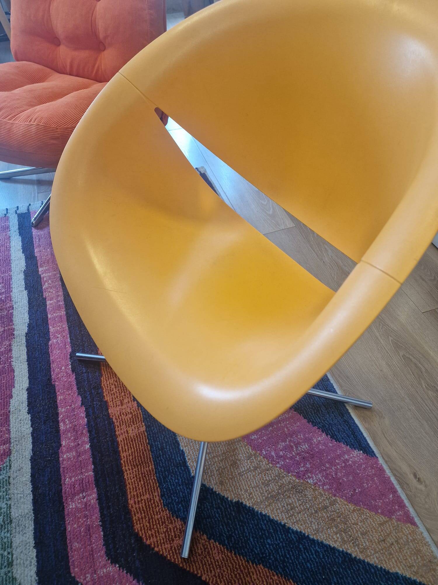 Orange armchair So Happy 4020, Marco Maran for Maxdesign