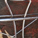 Vintage chrome metal magazine rack