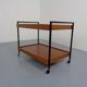 Minimalist Rollable Teak Serving Cart, 1960s