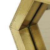 Rare Hexagonal Brass Mirror Rodolfo Dubarry 1970s
