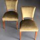 Chaises années 50 en velours vert bronze