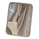 Silver-plated tabletop barber mirror