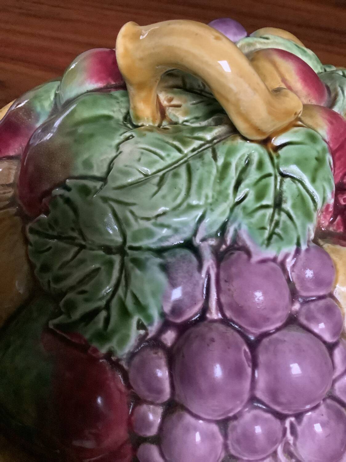 Slush cup or compote bowl with fruit decor