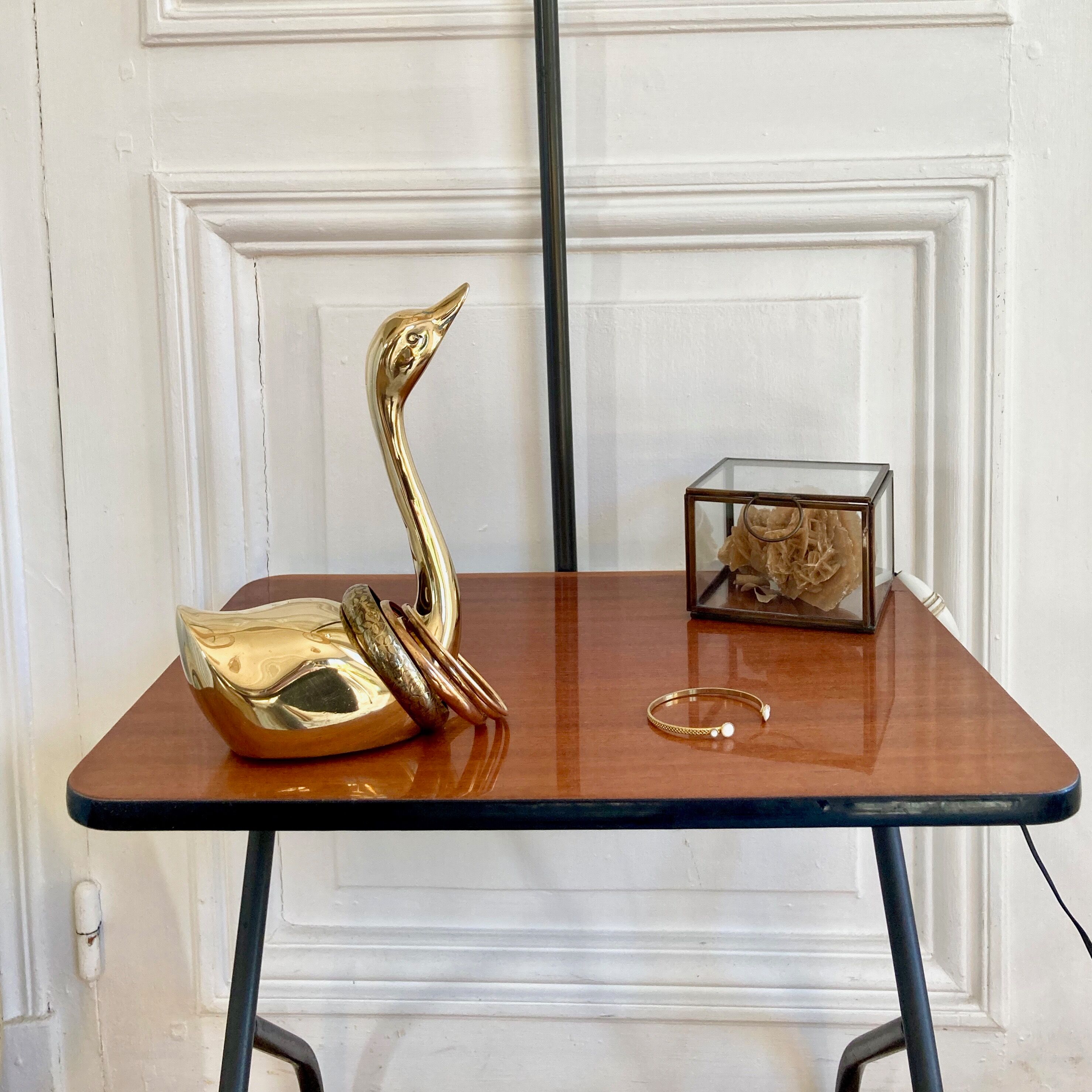 Brass swan 22 cm