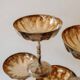 Coupes à champagne vintage en argent plaqué avec intérieur plaqué or — ensemble de 5