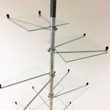 Vintage display shelf in glass and stainless steel