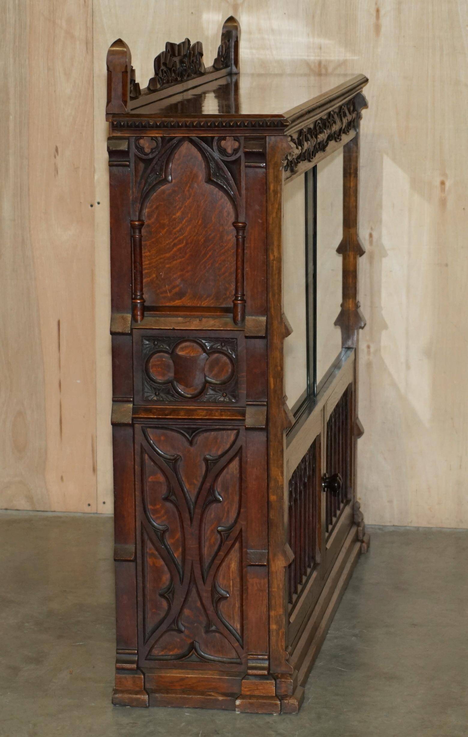 Gothic Revival library hand-carved by Pugin