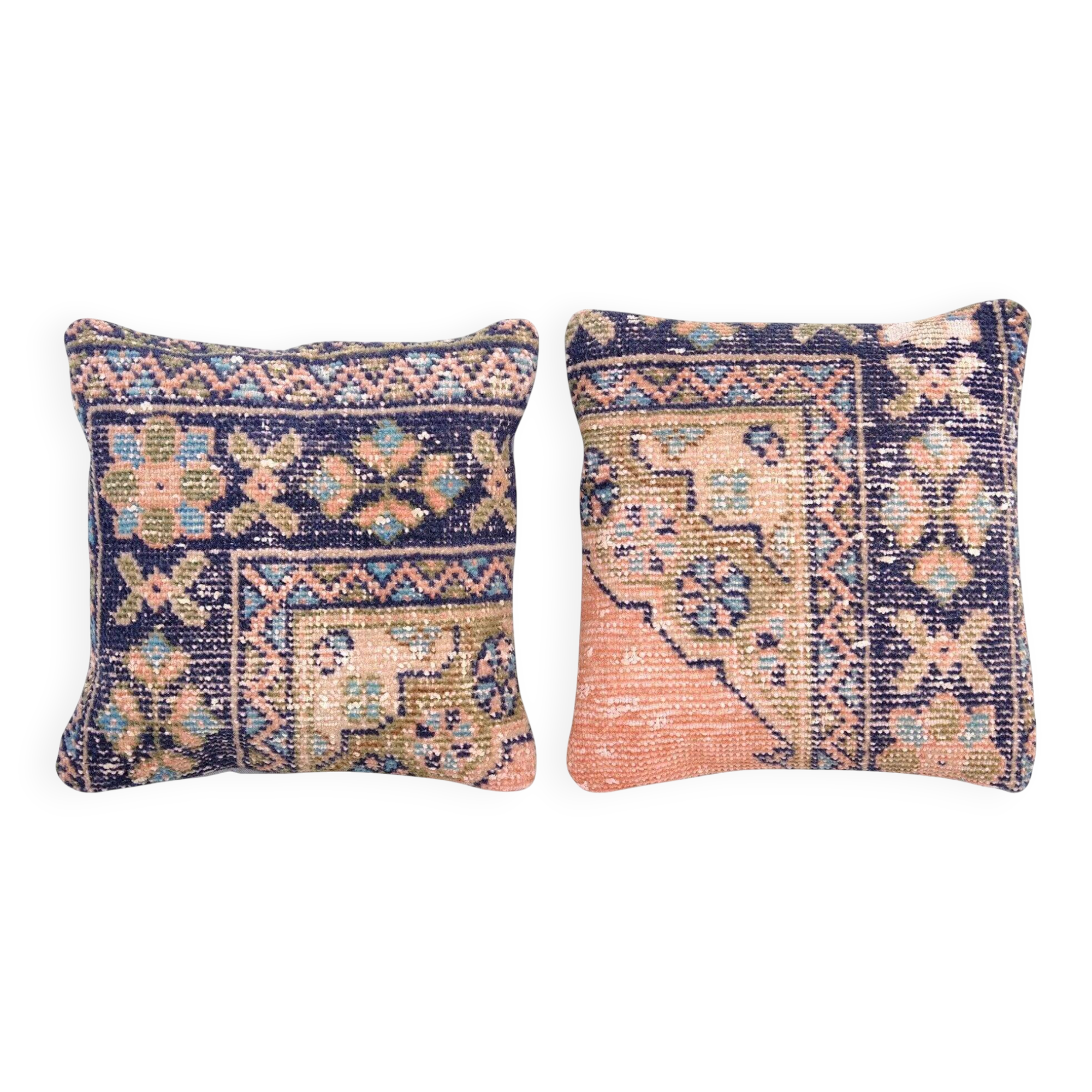 Set of 2 vintage Turkish cushion covers 41x41 cm