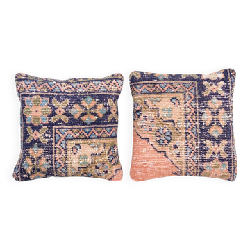 Set of 2 vintage Turkish cushion covers 41x41 cm