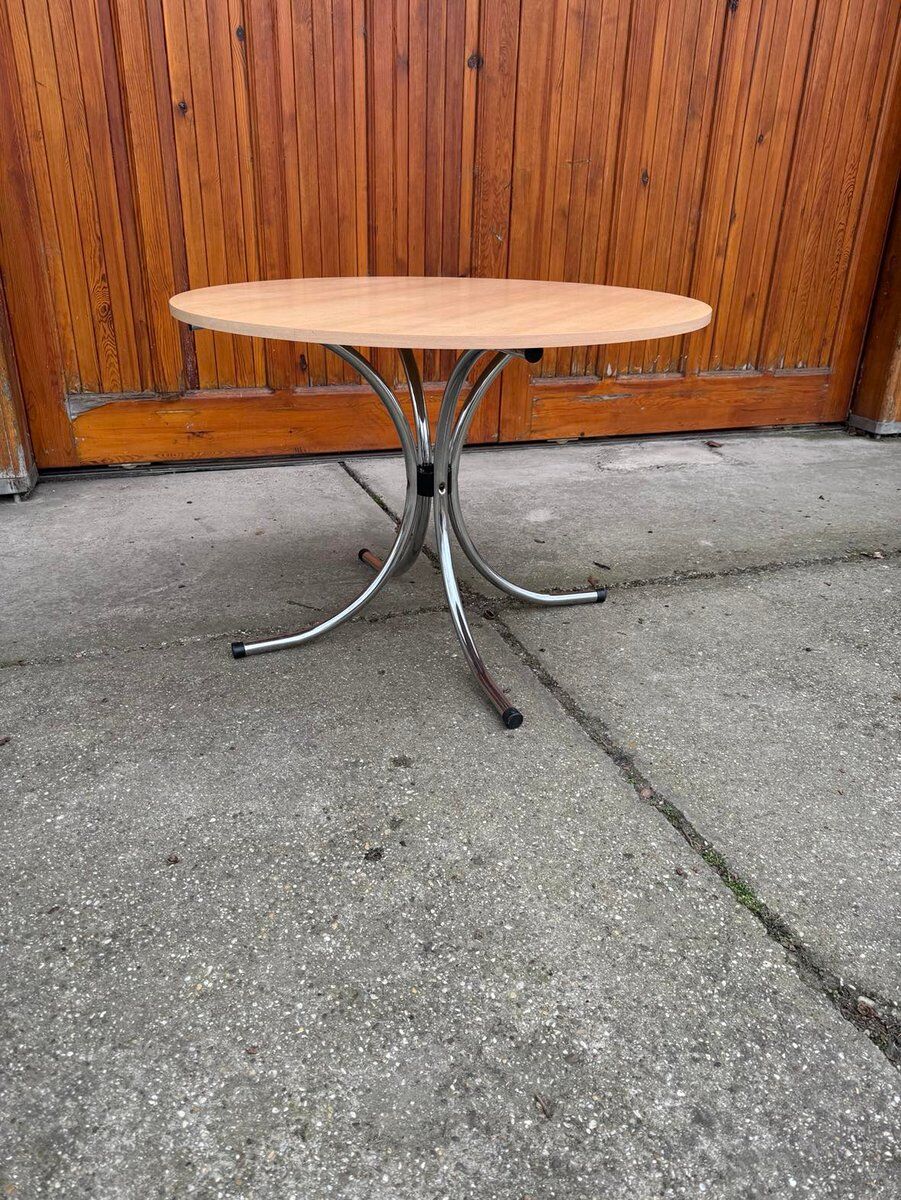 Italian round Effezeta dining table with chairs, 1990s, set of 5