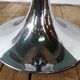 Table vintage tulipe, chrome et verre Gastone Rinaldi