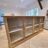 Ancien grand meuble de rangement enfilade comptoir