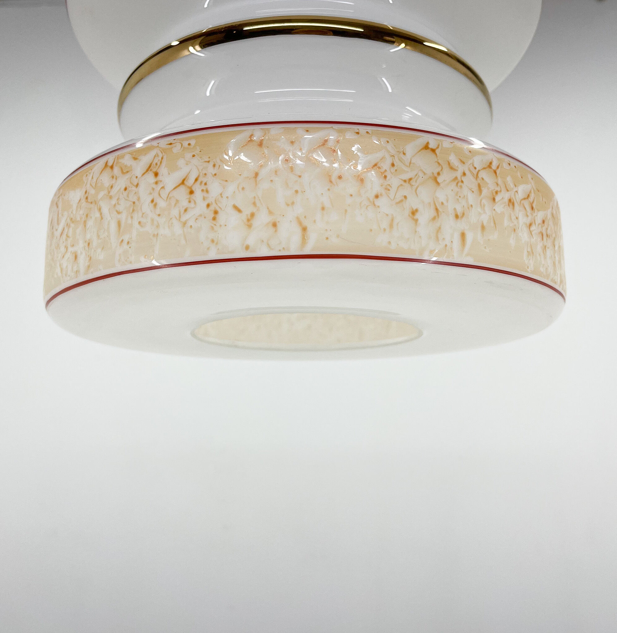 Mid-century glass pendant, 1980's, czechoslovakia