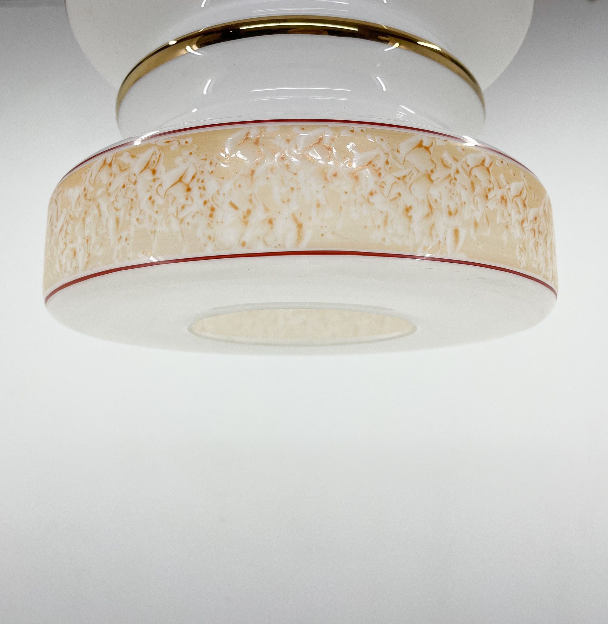 Mid-century glass pendant, 1980's, czechoslovakia