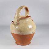 Vintage pottery, half-glazed terracotta water pot, jug, kitchen, decoration, pottery