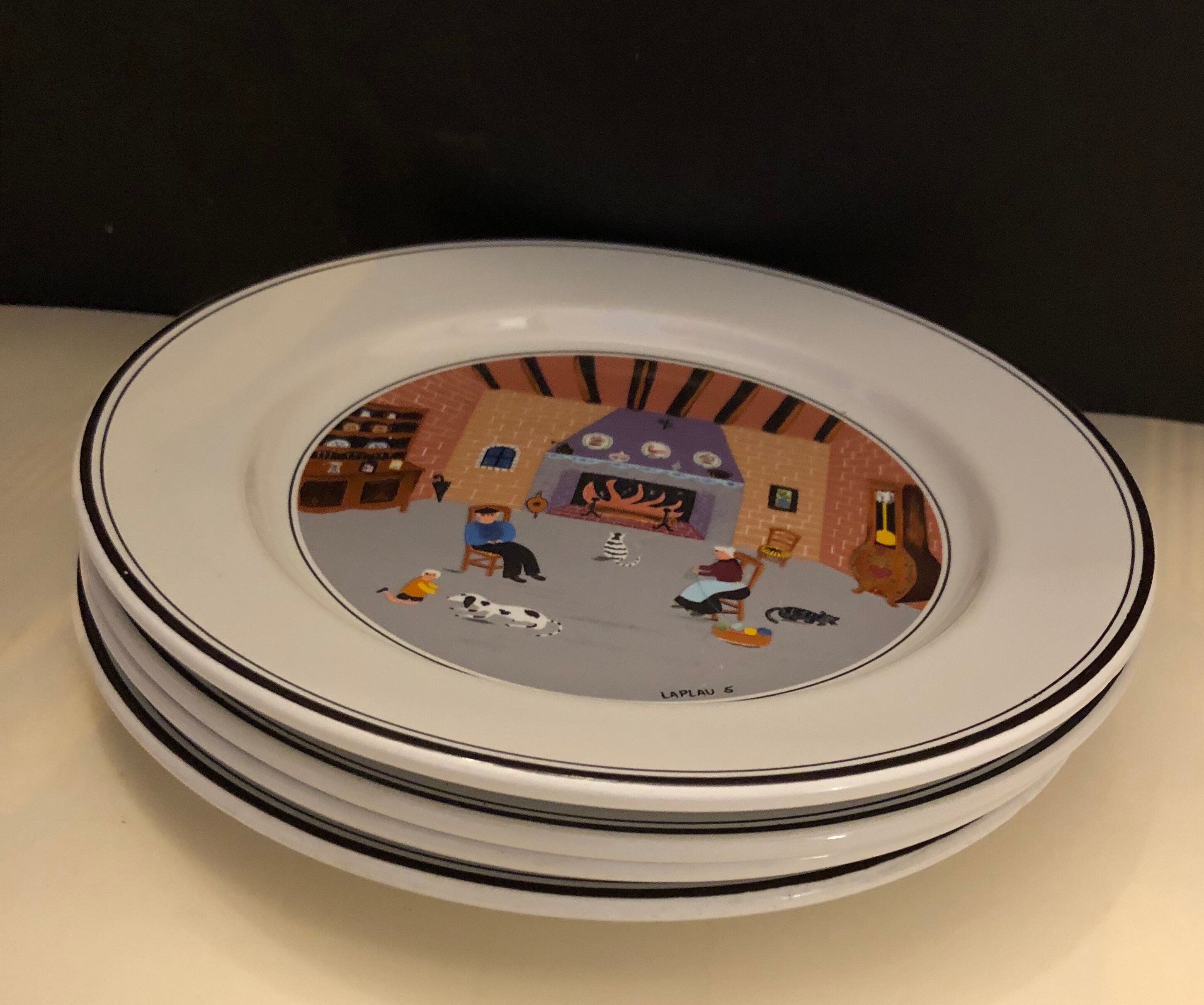 4 plates Villeroy and Boch naïve décor