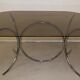 Smoked glass and chrome table circa 1970