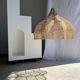 Rattan pendant lamp in the shape of a flower