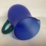 Blue glass paste pitcher