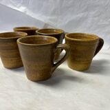 Set of 5 stoneware espresso cups