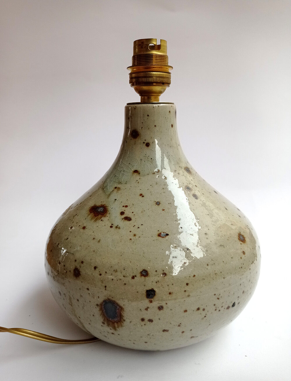 Lampe en grès Puisaye La Borne circa 1970