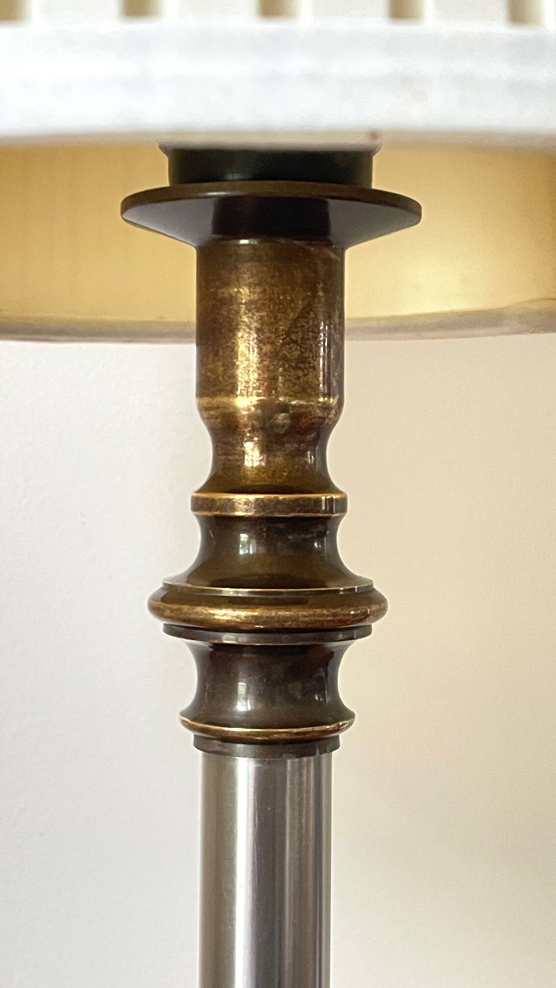 70s Steel and Brass LAMP