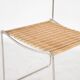 Suite de 4 chaises en osier et chrome
