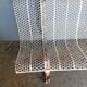 Old metal bench perforated vintage period 1950/60