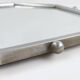 Art Deco octangular mirror in nickeled copper, France ca. 1920