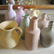 Decanter effect terracotta pastel gray