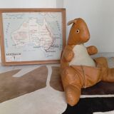 Kangaroo leather magazine rack, 1960s