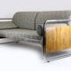 Restored Bauhaus Tubular Steel and Chrome Sofa, Czechoslovakia, 1940s