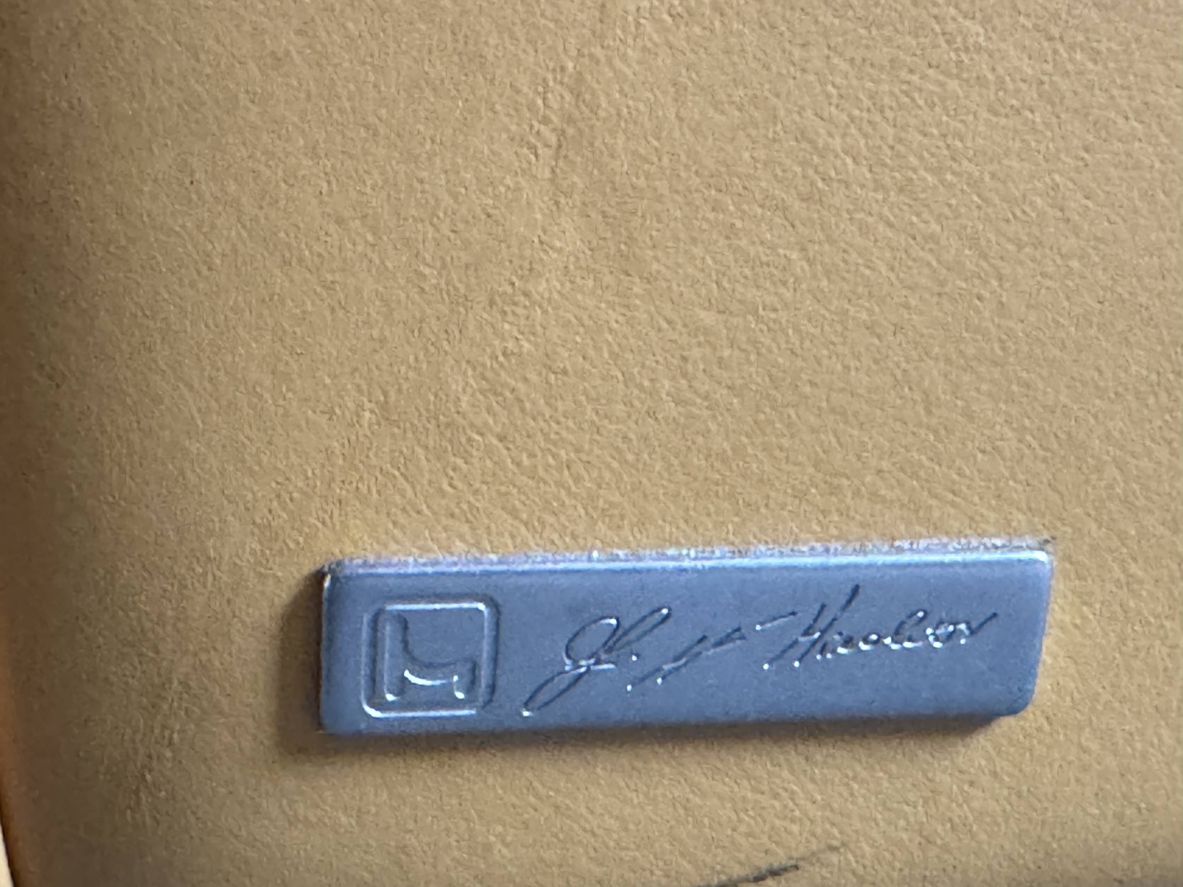 "Ambassador" Three-Seater Sofa – Yellow Leather – Nicoletti Salotti – 1980s