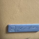 "Ambassador" Three-Seater Sofa – Yellow Leather – Nicoletti Salotti – 1980s