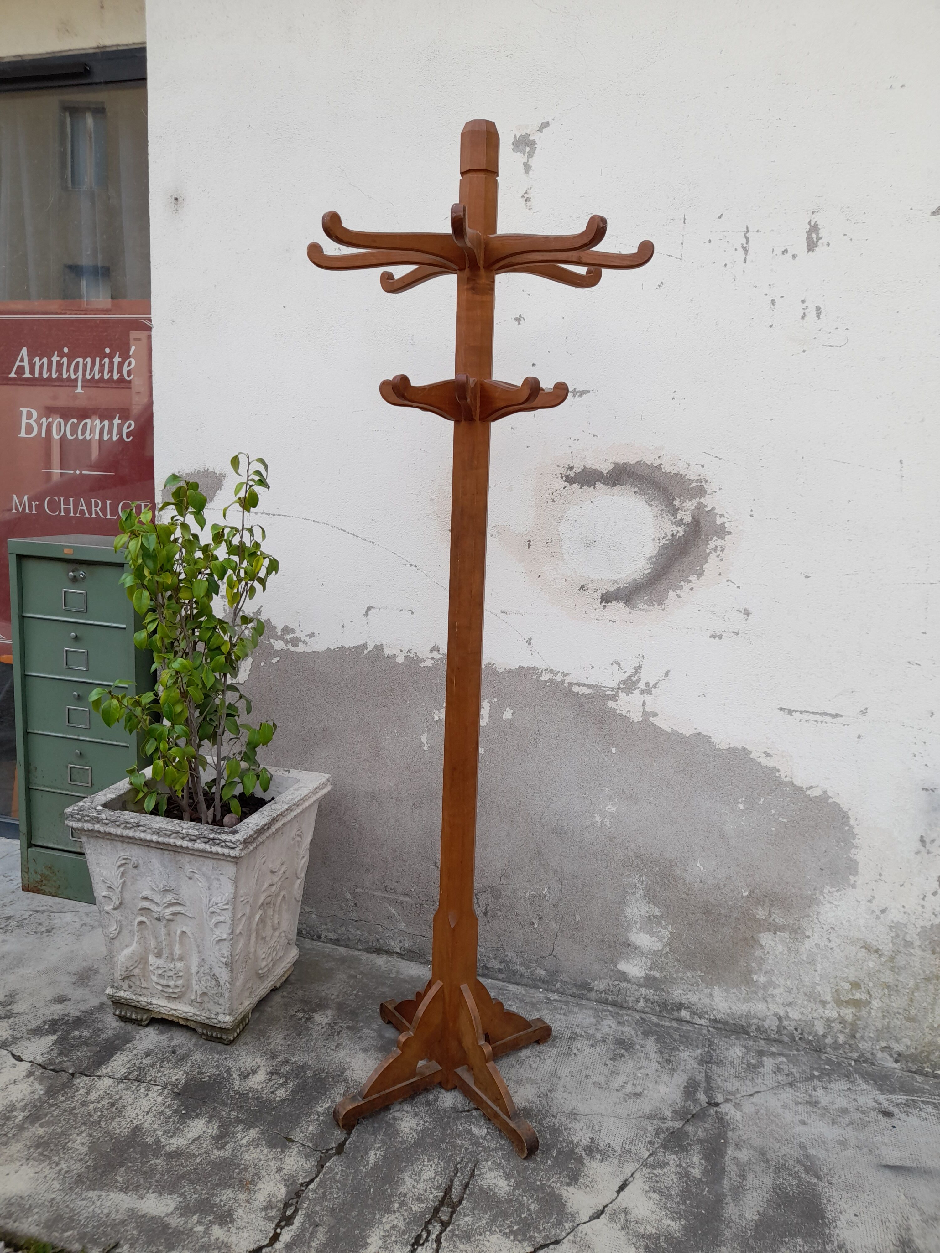 Oak Bistro Coat Rack 1900