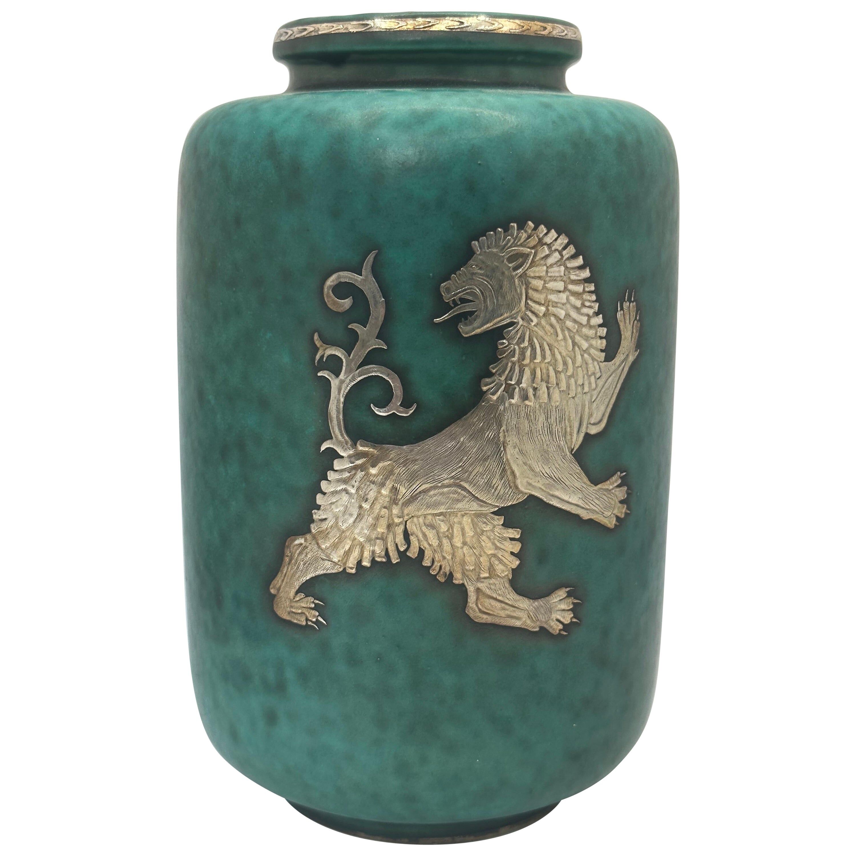 Argenta vase by Wilhem Kage for Gustavsberg, Sweden, 1950, signed
