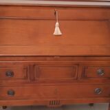 Sloping secretary, Louis XVI style donkey back desk, very good 20th century copy